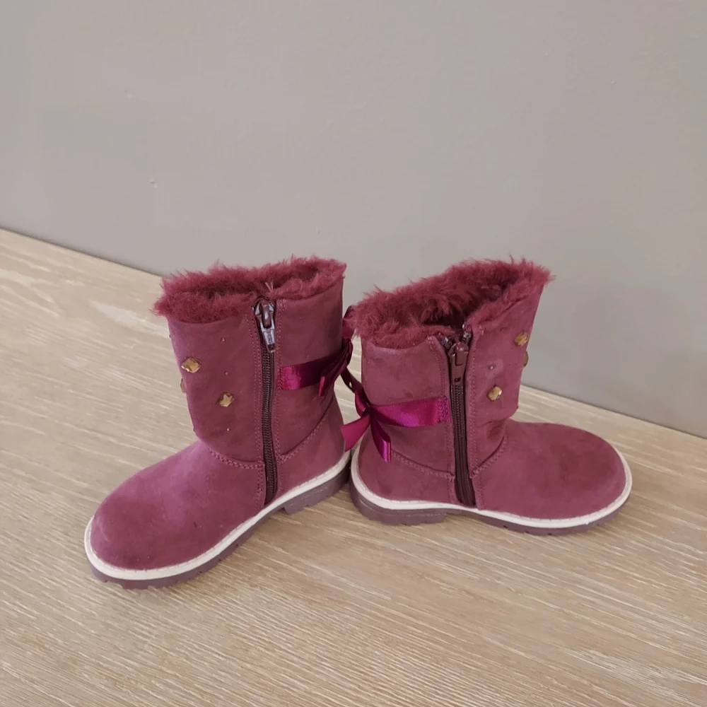 New Kids' Pink Fur-Lined Boots - Picture 2 of 3